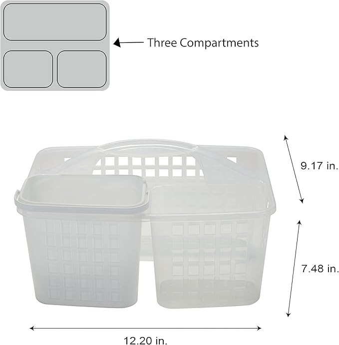 Bath Bliss 2 in 1 Portable, Bathroom Shower Caddy for Shampoo, Conditioner, Soap, and Cosmetics, in Bath Tote