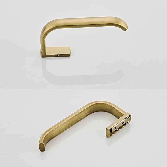 Flybath Toilet Paper Holder Antique Brass Toilet Roll Tissue Dispenser for Bathroom Wall Mounted, Brushed Brass