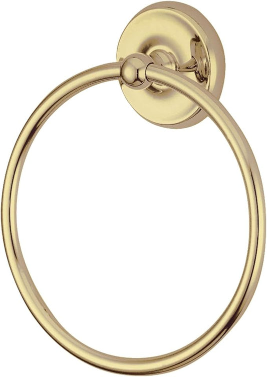 Kingston Brass BA314PB Classic Towel-Ring, Polished Brass,7-3/4" Length