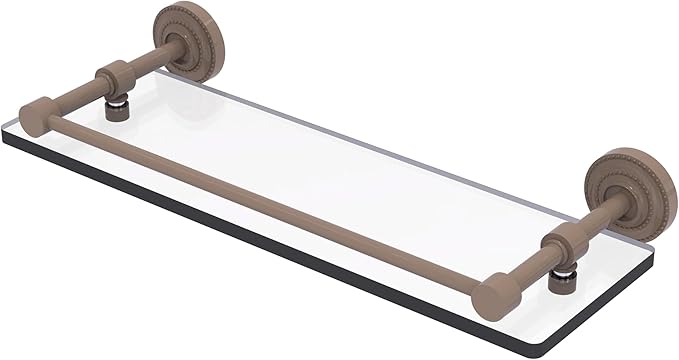 Allied Brass Dottingham Collection Single Glass Shelf with Gallery Rail
