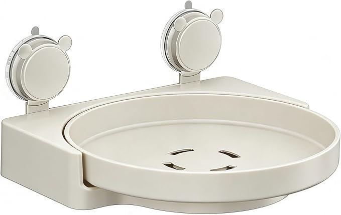 Rotating Suction Cup Organizers for Bathroom and Kitchen Easy Mounting Without Drilling or Glues Installs in Seconds Drillless Bathroom Shelf