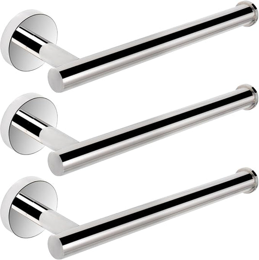 NearMoon Hand Towel Holder/Towel Ring, Thicken Stainless Steel Hand Towel Bar for Bathroom, Rustproof Wall Mounted Towel Rack, Contemporary Style Bath Accessories, 9 Inch (3 Pack, Chrome Finish)