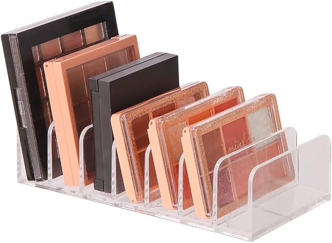 Makeup Organizer, 7 Section Divided Makeup Palette Organizer for Vanity Drawer Countertop Modern Cosmetics Storage for Eyeshadow Palette, Contour Kit, Blush