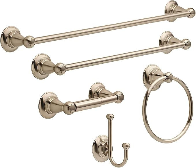 Delta Faucet Porter 24 inch Towel Bar, SpotShield Brushed Nickel , Bathroom Accessories, PTR24-BN
