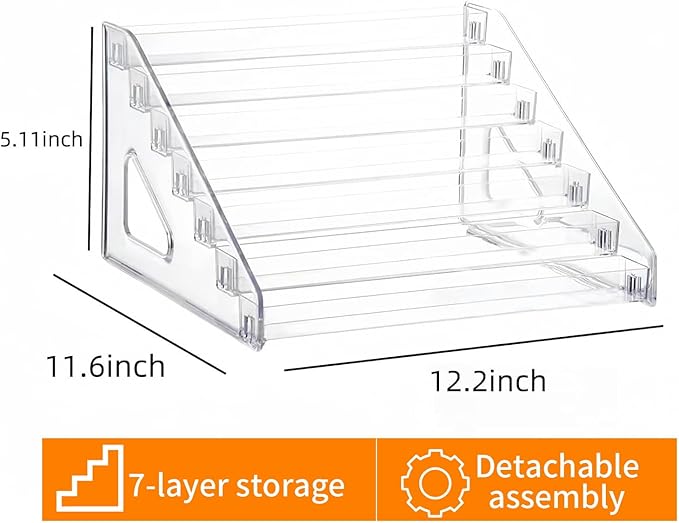 New 2025 7th Floor Nail Polish Organizer, Acrylic Display Case, Makeup Organizer, Detachable Nail Polish Holder, Convenient Assembly of Transparent Nail Polish Holder Stand