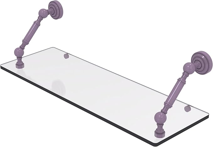 Allied Brass DT-1-24-LVN Dottingham Collection 24 Inch Floating Glass Shelf, Lavender