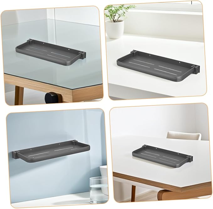 GLEAVI 2Pcs Foldable Wall Mounted Storage Rack No Drill Shelves for Bathroom Kitchen Laundry Room Stylish Easy Installation Versatile Folding Storage