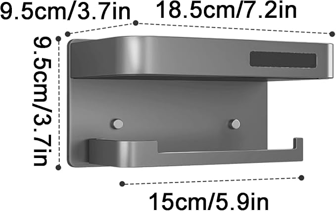 Removable Wall-Mounted Bathroom Shelf Aluminum Bathroom Shelf Multi-Functional Double-Layer Storage Thickened Bathroom Shelf Large Capacity