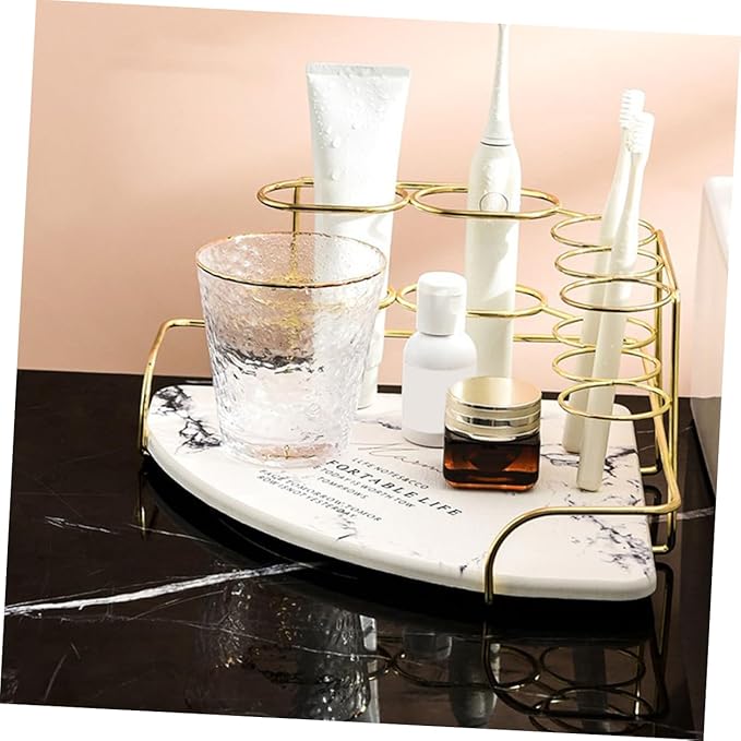 Holibanna Storage Rack Toothbrush Holder Corner Shelf Bathroom Corner Storage Shelf Random Style