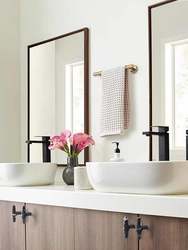 Amerock BH26546CZ | Champagne Bronze Towel Bar | 9 in (229 mm) Towel Rack | Arrondi | Bathroom Towel Holder | Bathroom Hardware | Bath Accessories