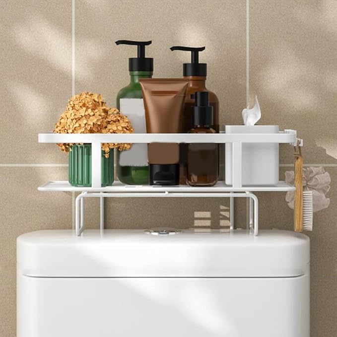 DOITOOL Bathroom Shelf over Toilet Easy Install Home Sundry Rack Non-punching Design