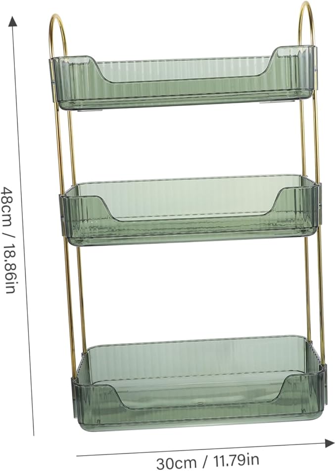 OUNONA Bathroom Tiered Organizer Shelf for Cosmetics Storage Rack for Bathroom Countertop Versatile Dresser Storage Holder for Toiletries and Sundries