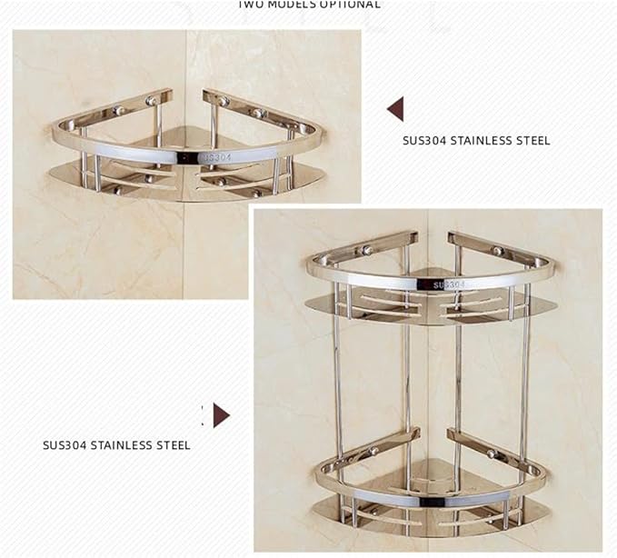 Stainless Steel Shelf Bathroom Toilet Corner Shelf Bathroom Bathroom Double Triangular Shelf