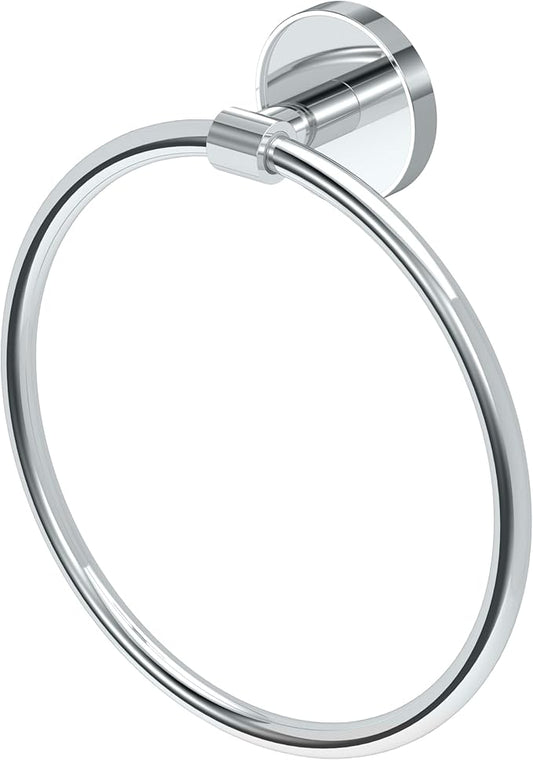 Gatco 5552 Sky Towel Ring | Modern Hand Towel Holder for Bathroom | Stylish Decorative Hardware, Heavy Duty Metal, EZ Ancor Mounting | Chrome