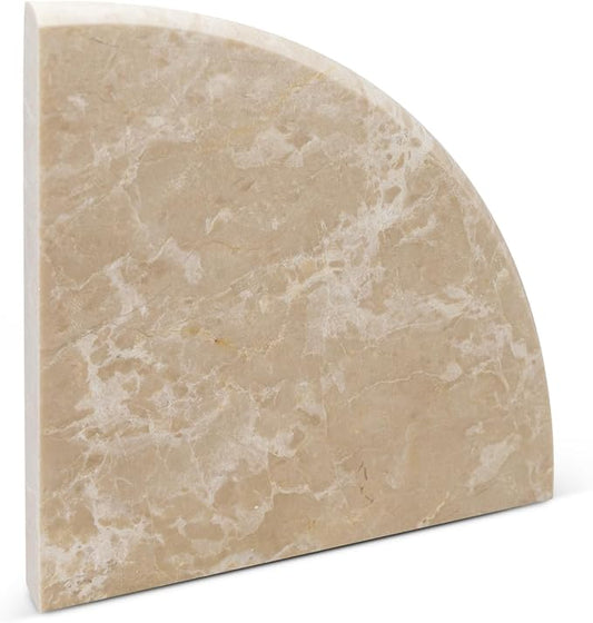 9'' x 9'' x 0.75 Thickness Premium Marble Corner Shelves for Bathroom Wall (Bottocino)