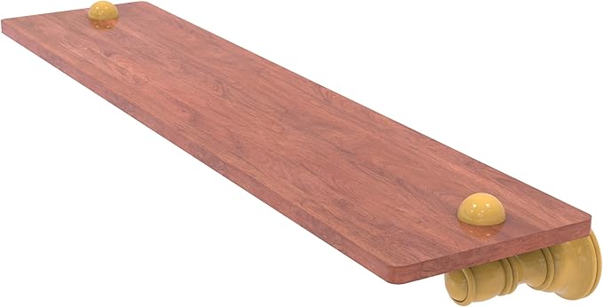 Allied Brass CL-1-22-IRW-SGL Carolina Collection 22 Inch Wood Shelf, Spanish Gold