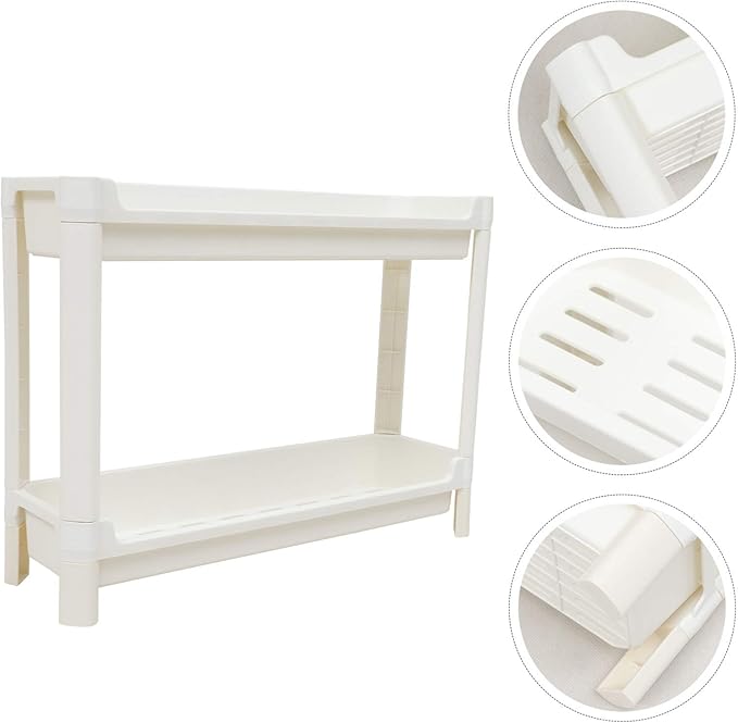 ABOOFAN Wide Standing Shelves Bathroom Storage Organizer Home Corner Rack Plastic Rack