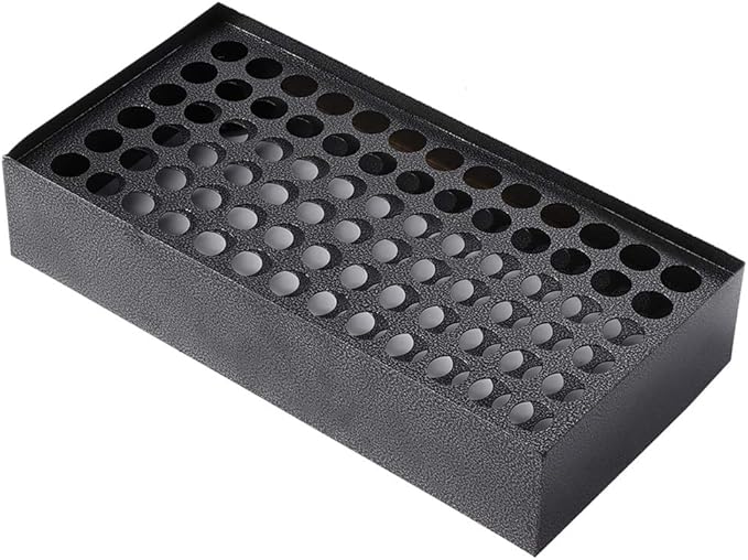 Zerone Elegant Black Pigment Rack, 78 Holes Wall Mounted Ink Organizer, Permanent Makeup Ink Display Holder
