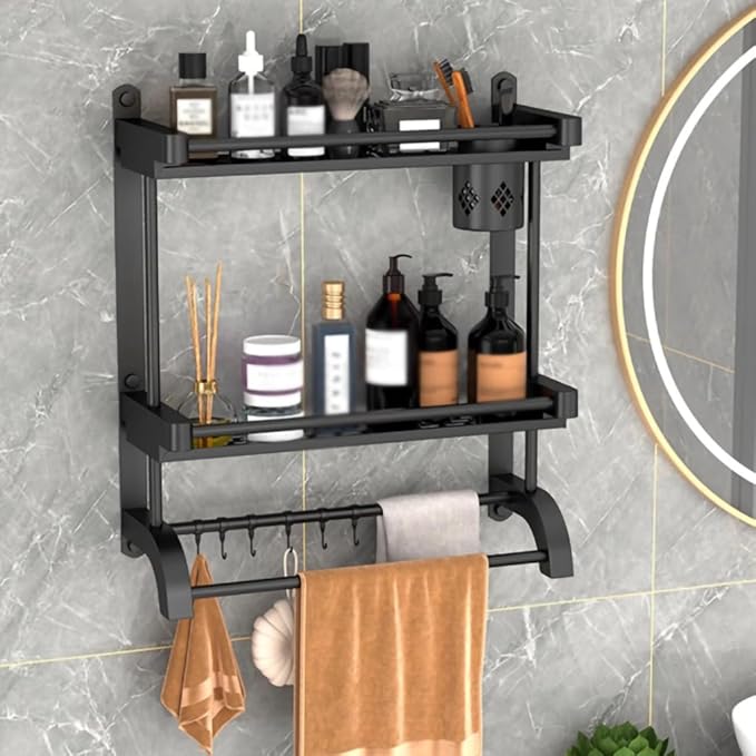 Bathroom Shelves,Bathroom Floating Shelves,Wall Mounted Shelving,Wall Decor and Organizer for Bathroom,Living Room, Kitchen