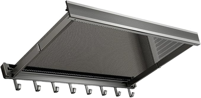 Foldable Wall Mounted Bathroom Shelf for Clothes and Towels Storage Aluminum Alloy Bathroom Storage Rack