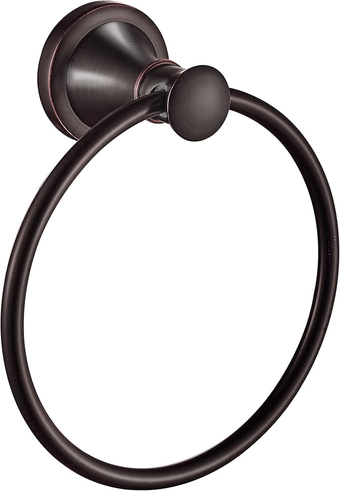 WOLIBEER Bronze Towel Ring, Oil Rubbed Hand Towel Holder Rustic Bathroom Towel Hanger SUS 304 Stainless Steel Towel Rack Wall Mounted