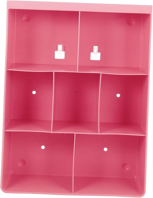 BESTYASH 1Pc Wall Mounted Storage Rack No Drilling Adhesive Shelf for Bathroom Kitchen Bedroom Material for Organizing Cups Bottles Cans