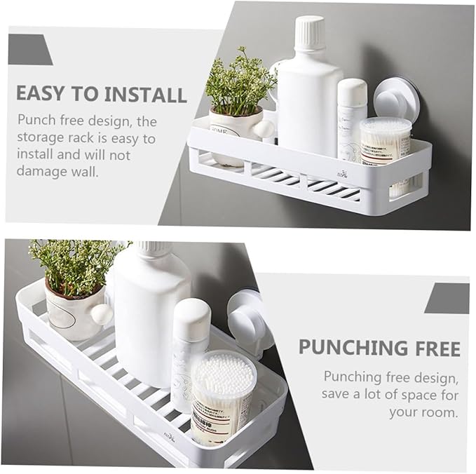 ABOOFAN Hanging Shelves Floating Shelf Bathroom Wall Decor Space-Saving Storage Non-Punch Design