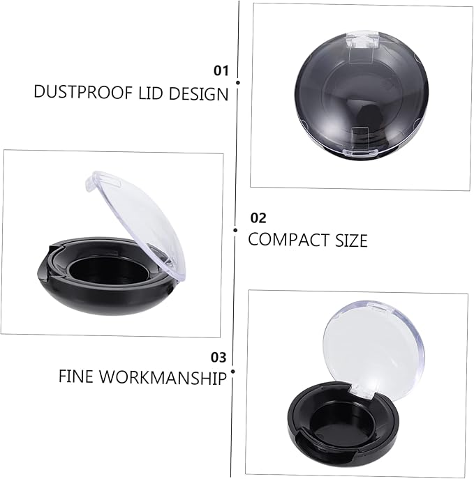 Compact Eyeshadow Storage Box 8Pcs Small Portable Sub Containers for Cosmetics Organizer Travel Makeup Palettes Case