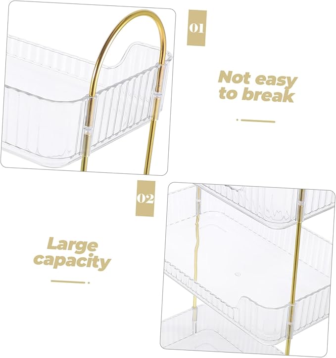 Hemobllo Bathroom Countertop Organizer Transparent Storage Rack for Cosmetics Multi Washroom Desktop Organizer Easy to Use Bathroom Shelf for Efficient Space Management