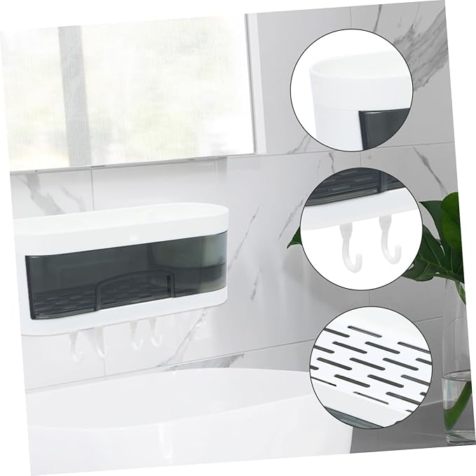 ULTECHNOVO Wall-Mounted Bathroom Shelf Storage Rack, Plastic No-Drill Multipurpose Wall Shelves for Kitchen and Bathroom Organization, Space-Saving Storage Solution Random Color