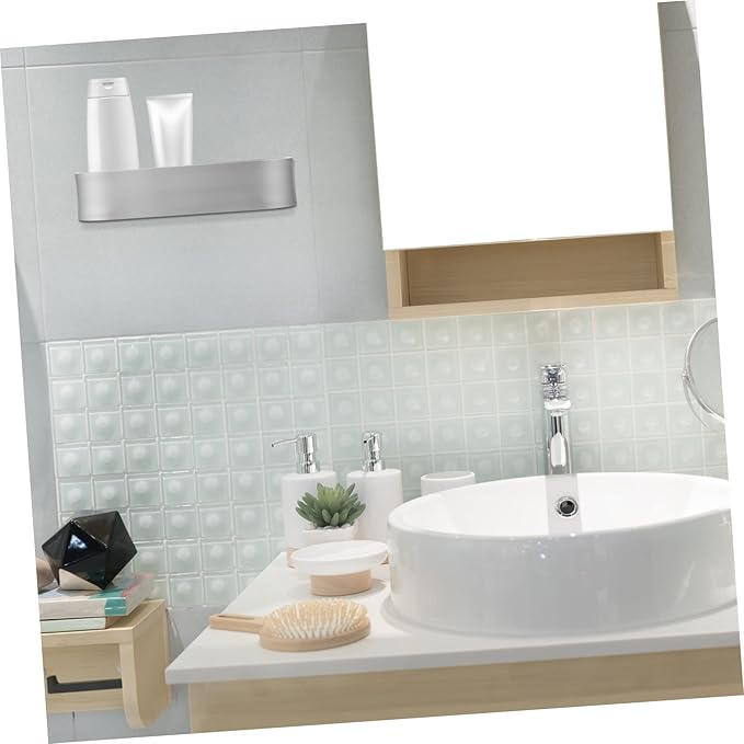 The-Toilet Storage -Mounted Storage Shelves Bathroom Counter Organizer Easy Install Non-Punch Design