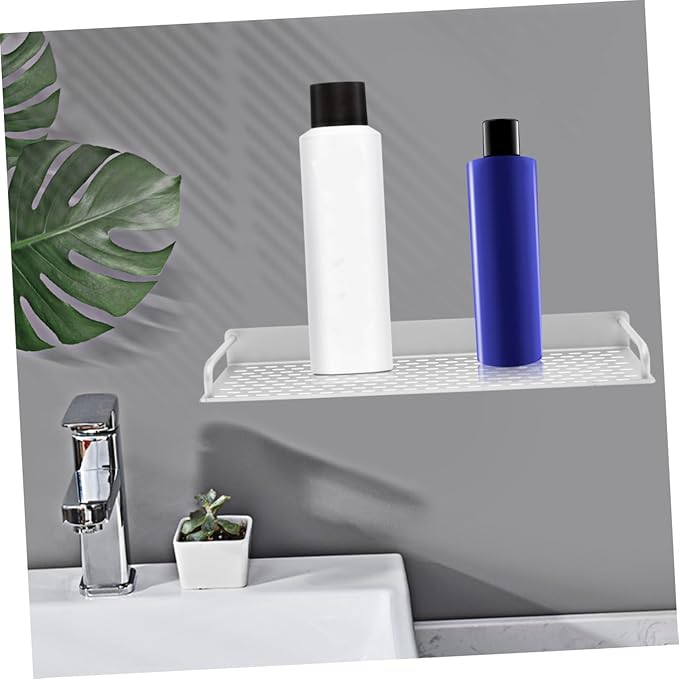 STOBAZA Bathroom Shelves Over Toilet Storage Mount Hair Catcher Capacity Storage Rack