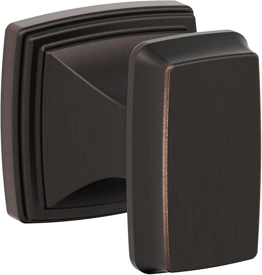 Amerock BH36030ORB | Oil Rubbed Bronze Single Robe Hook | 2-1/8 in. (54 mm) Length Towel Holder | Revitalize | Towel Hook for Bathroom | Bathroom Hardware | Bath Accessories