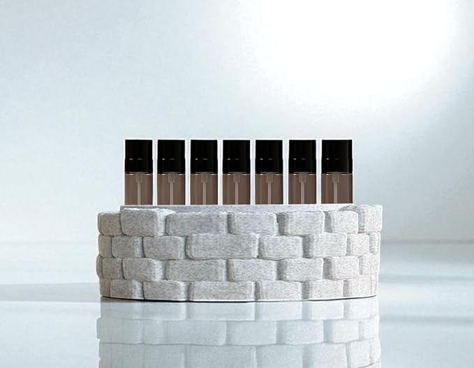 BrickBlock Perfume Sample Organizer ?€? Stone?€?Brick Texture & Vial Display Stand ?€? Modular Brick?€?Tray for Scent?€?Bottle 2ml and 8?€?ml Vials, Vanity or Dashboard (8ML Scent Bird/Subscription Size)