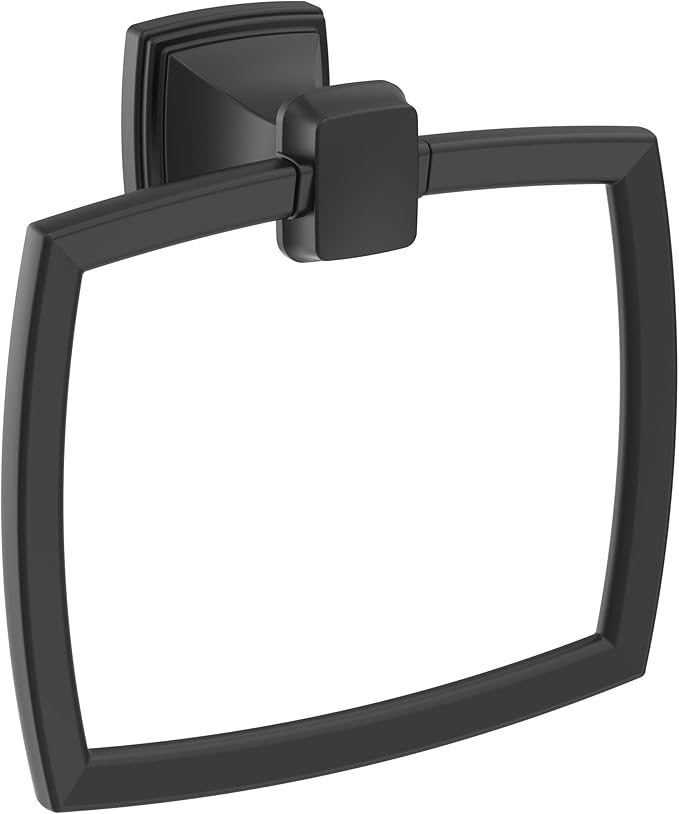 Amerock BH36032 Revitalize 6-13/16" Wall Mounted Towel Ring - Matte Black