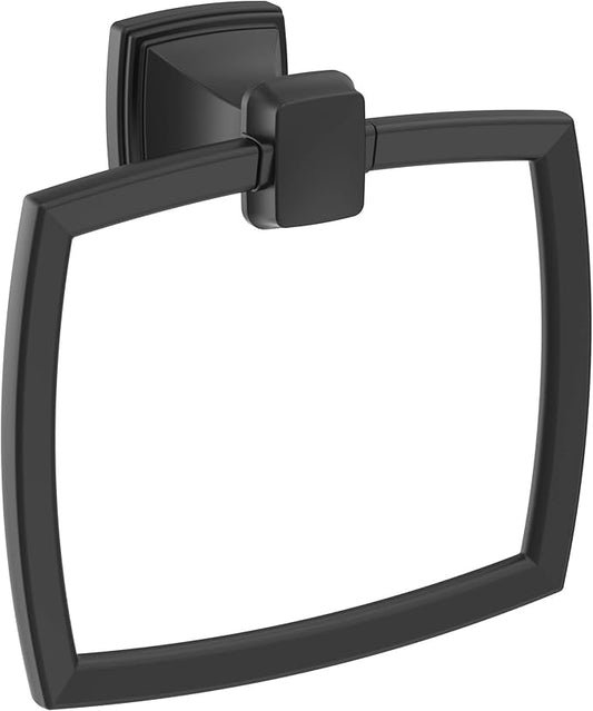 Amerock BH36032 Revitalize 6-13/16" Wall Mounted Towel Ring - Matte Black