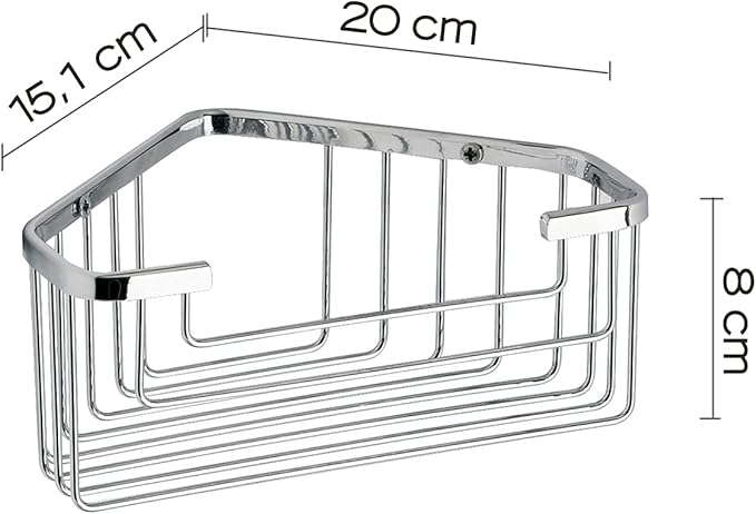 Nameeks 2483-13 7.87-Inch Wire Corner Bathroom Shelf