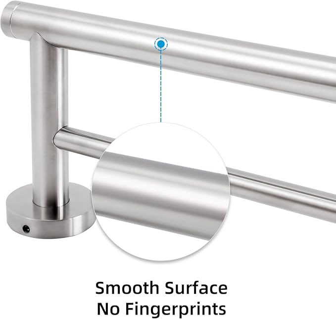 Bathroom Towel Bar, 12 Inch Towel Racks for Bathroom Wall Mounted, Heavy Duty Bathroom Towel Holder Organizer, Stainless Steel Home Towel Rod, Brushed Nickel