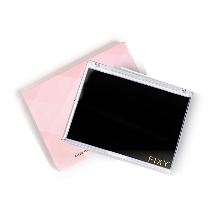 FIXY Empty Magnetic Makeup Palette with Clear Top, Small Palette- Organize, Depot & Declutter Makeup - Customize Your Palette - Travel and Eyeshadow Organizer - 5.7"x4.3"