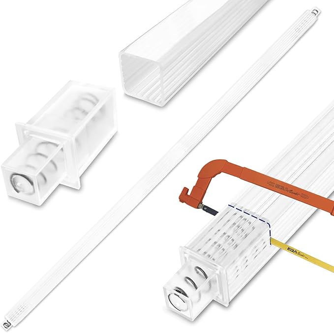 24 Inch Clear Bathroom Towel Bar Replacement Bar with Adjustable Spring End Sturdy Plastic Ceramic Rack Replacement Towel Bar Suitable for Kitchen and Bathroom Towel Storage
