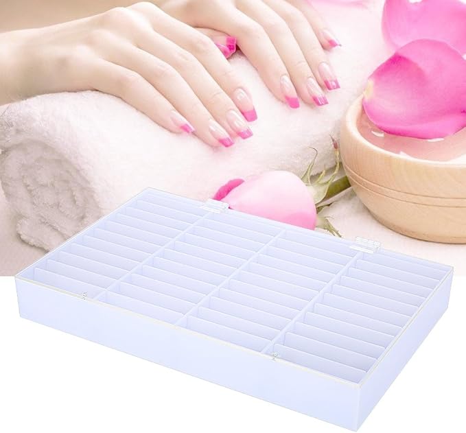 Nail Tips Storage Box, 44 Grids Fake Nail Display Case, Nail Storage Box, Display Box Nail Art Decoration Container, Clear Nail Art Decoration Container Nail Art Organizer