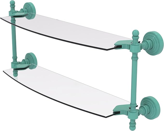 Retro Wave Collection Two Tiered Glass Shelf