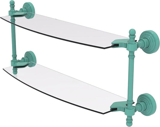 Retro Wave Collection Two Tiered Glass Shelf