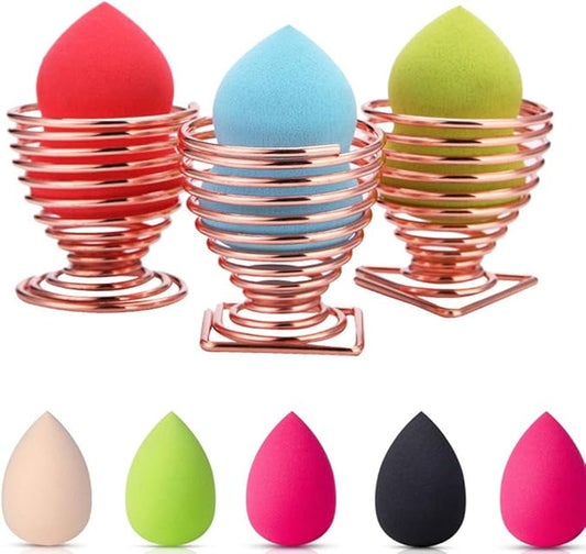 LanMa Beauty Sponge Blender Holder, Makeup Sponge Drying Stand Storage Egg Powder Puff Display Stand (3PC)