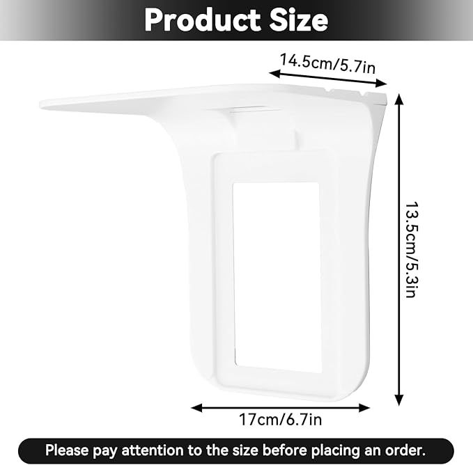 Outlet Shelf, Outlet Shelf Wall Holder ABS Plastic Bathroom Wall Organizer Holder for Smart Home Devices, Phones, Speaker