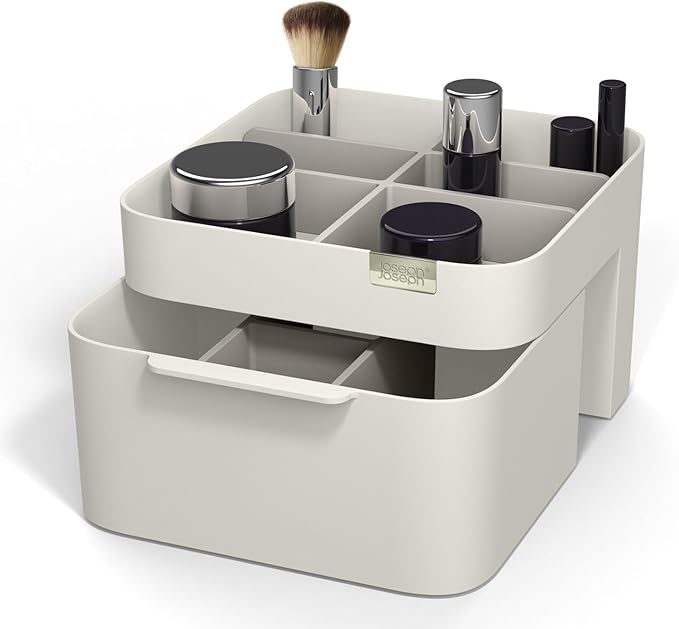 Joseph Joseph 75004 Viva Makeup Cosmetic Storage Organizer with Drawer, Medium, Shell