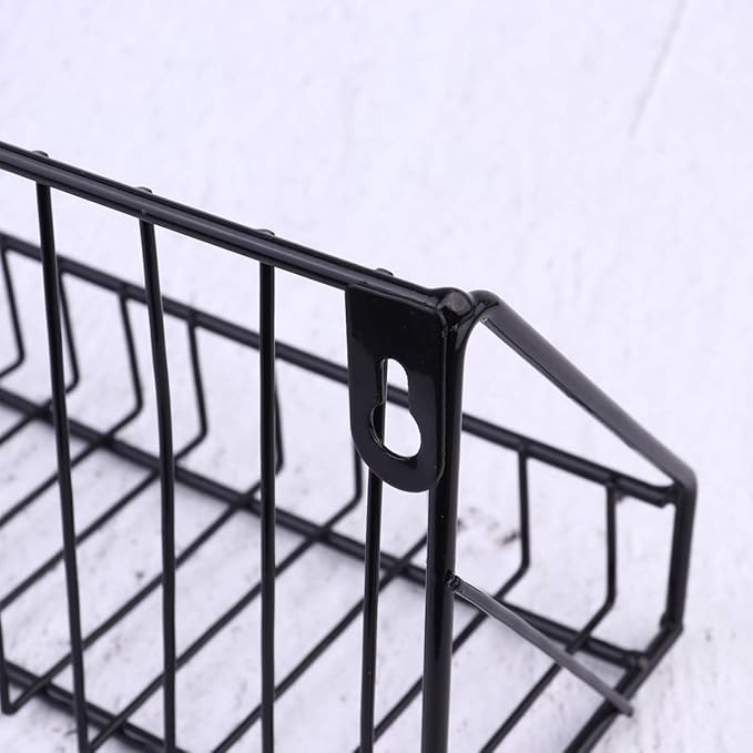 VOSAREA 2pcs Door Storage -mounted Hanging Basket Organizer Space-saving Shelf for Bathroom Kitchen