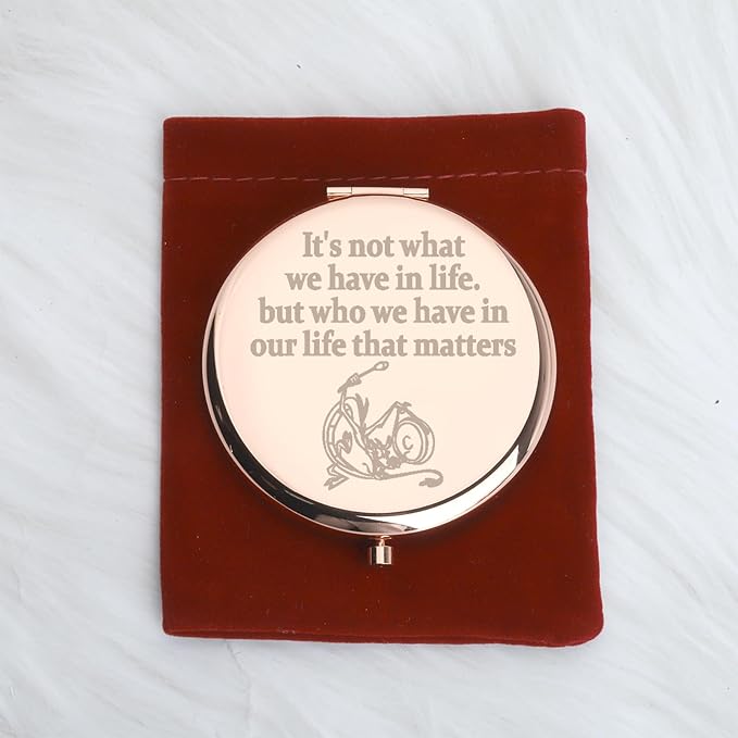 WUSUANED Funny Mushu Dragon Makeup Mirror Mulan Movie Inspired Mirror Mushu Dragon Fan Gift Cartoon Lover Gift