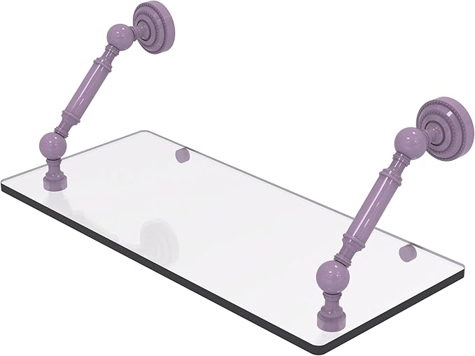 Allied Brass DT-1-18-LVN Dottingham Collection 18 Inch Floating Glass Shelf, Lavender