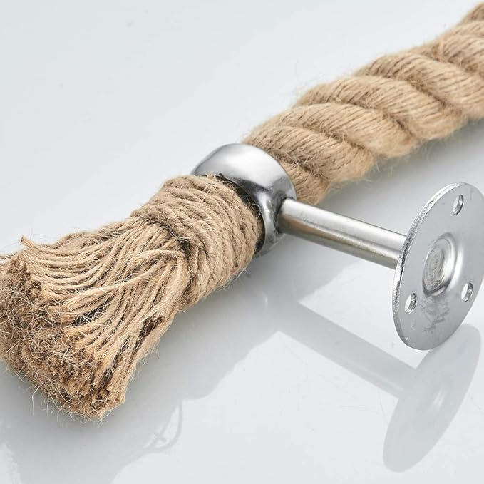 YJ YANJUN Nautical Bathroom Decor - Rope Towel Racks for Bathroom Wall Mounted